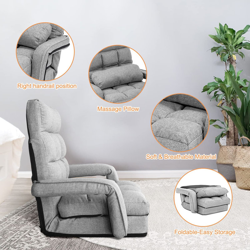 Viv + Rae™ Trule Folding Lazy Sofa Floor Chair Sofa Lounger Viv + Rae™ Trule Folding Lazy Sofa Floor Chair Sofa Lounger